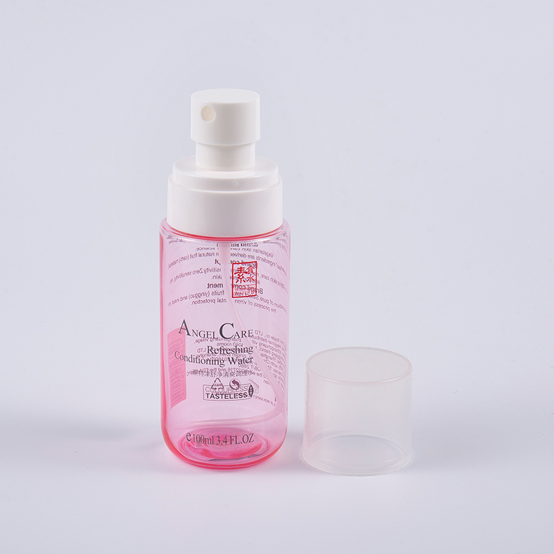 100 ml de bouteilles de toner pour le visage de couleur rose transparente