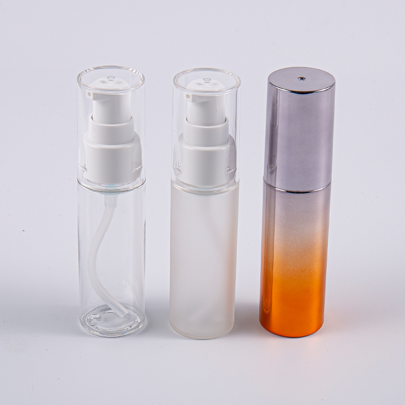  Différentes couleurs forme ronde 30ml PETG bouteille de lotion avec pompe utilisation de voyage