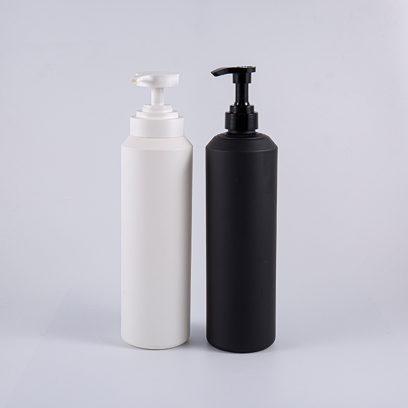 Blanc et noir doux touche rond grande taille 1000 ml bouteille de pompe nettoyante PE