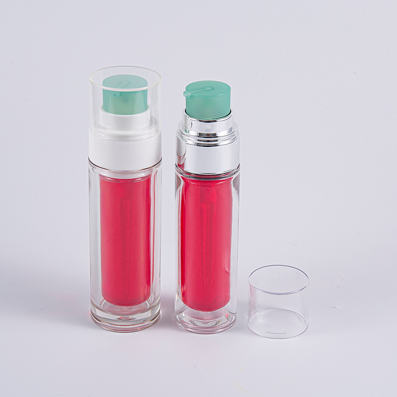 Bouteille PETG transparent avec sac intérieur composite multicouche 30 ml 50 ml de bouteille d'aspirateur avec pompe