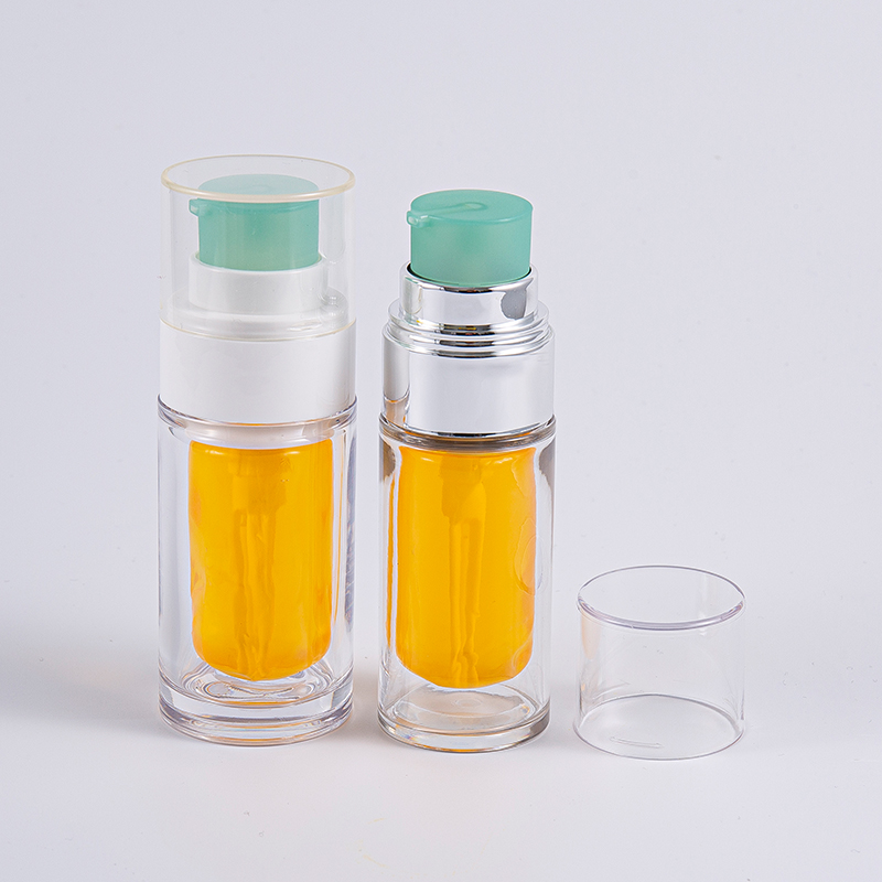 Bouteille PETG transparent avec sac intérieur composite multicouche 30 ml 50 ml de bouteille d'aspirateur avec pompe