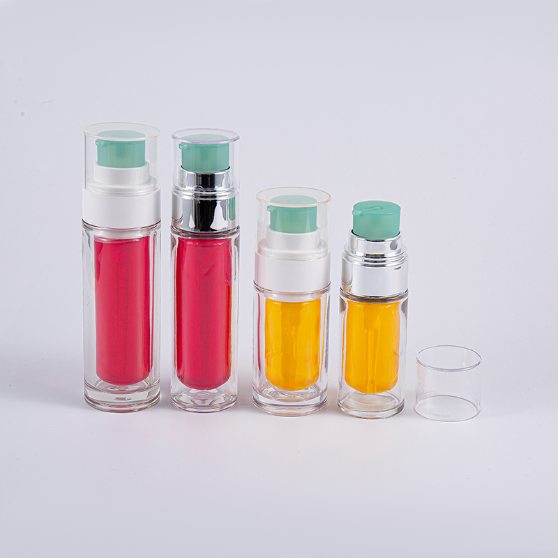 Bouteille PETG transparent avec sac intérieur composite multicouche 30 ml 50 ml de bouteille d'aspirateur avec pompe