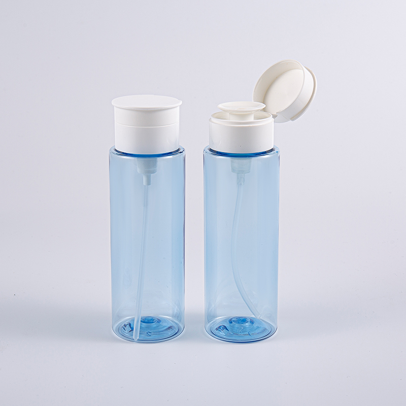 Bouteilles de démaquillant bleu transparent de 200 ml