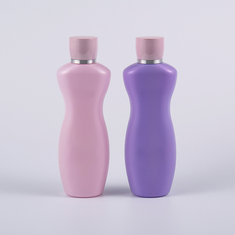 Forme ergonomique de couleur violette rose 200 ml de lotion de lotion pour le corps du corps